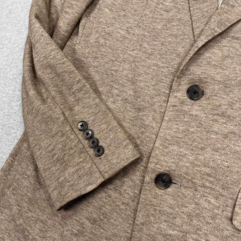 Bonobos Jetsetter Knit Blazer Mens 38R Oatmeal Slim Fit Lanificio Fortex Sport